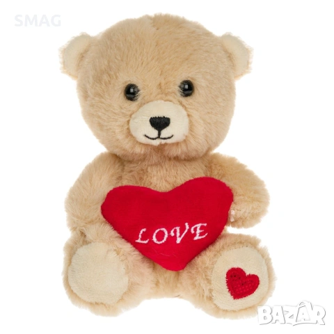 Плюшено мече с червено сърце Love за Свети Валентин 15 см_1230679