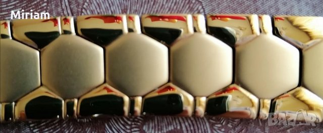 Невероятна масивна златиста магнитна гривна Меркатор с германий 50 лв., снимка 7 - Гривни - 14000749