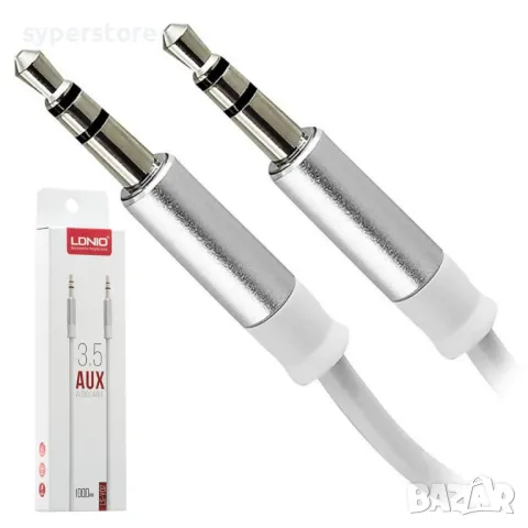 Кабел Стерео жак на стерео жак 3.5мм-1м LDNIO LS-Y02 SS000531 AUX Cable 3.5mm-M/M 1m