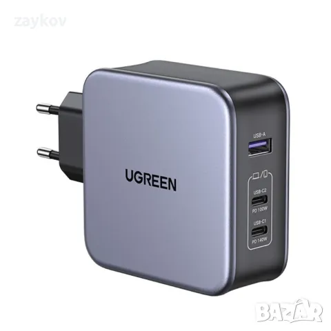 Ugreen Nexode GaN Fast Wall Charger 140W - захранване за ел. мрежа за лаптопи, смартфони , снимка 2 - Оригинални зарядни - 47698349