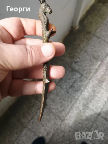 Красива бронзова антилопа, снимка 8 - Антикварни и старинни предмети - 50092888