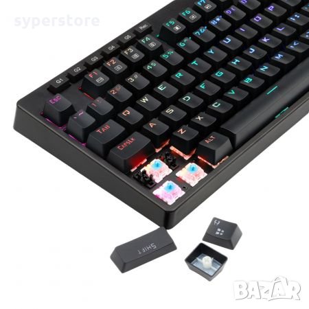 Клавиатура Геймърска USB Redragon Manyu K579RGB-BK Механична с RGB Подсветка, снимка 3 - Клавиатури и мишки - 32388847