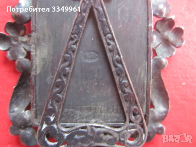 Сребърна руска икона панагия сребро 84 емайл Царска Русия, снимка 4 - Други ценни предмети - 36776439