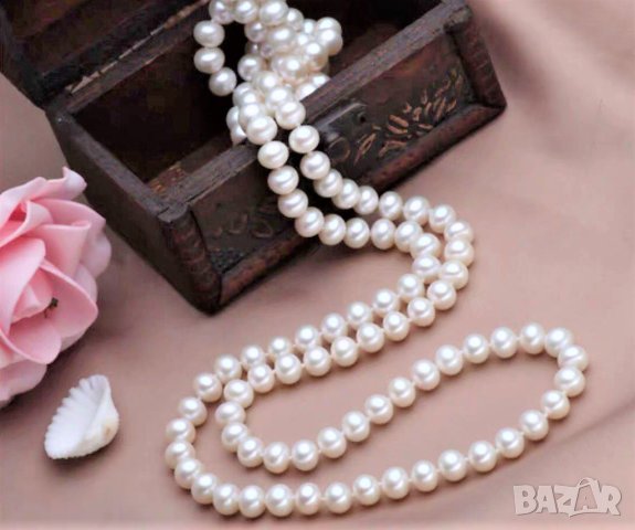 Подаръци за Перлена сватба - Бижута от естествени перли със сертификат , снимка 1 - Колиета, медальони, синджири - 43894590
