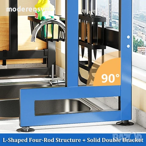 Сушилник за съдове със стъклена врата поставка за прибори и специално отделение за лъжици, вилици и , снимка 6 - Прибори за хранене, готвене и сервиране - 51352602