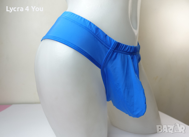 2XL/3XL сини мъжки слипове, тънка материя с ликра, снимка 3 - Бельо - 44867709