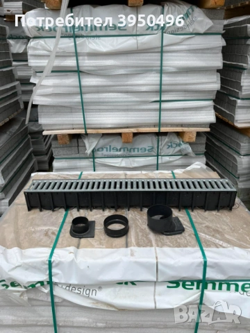 Линеен отводнител 100х100х1m, А15 - #Semmelrock