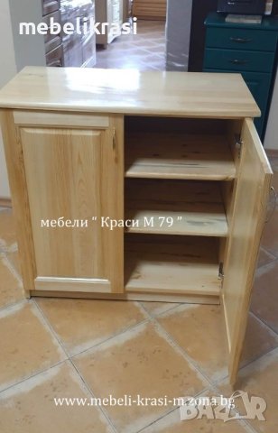 Шкаф 80 см - масив с две врати, снимка 2 - Шкафове - 40744081