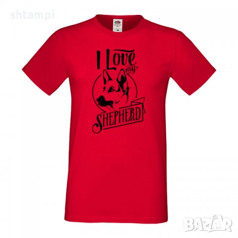 Мъжка тениска I Love My German Shepherd Dog,Куче, животно,подарък,изненада, снимка 1 - Тениски - 36934135