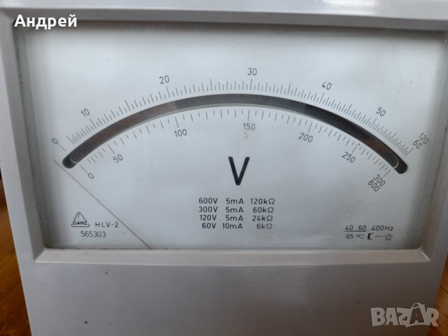 Стар Волтметър HLV-2, снимка 3 - Антикварни и старинни предмети - 36989228