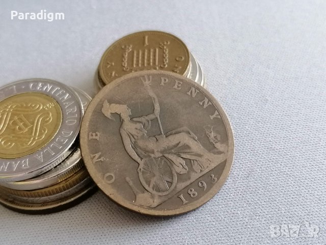 Монета - Великобритания - 1 пени | 1893г.