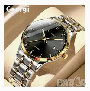 Мъжки класически автоматичен Златен часовник Dianpai* Gold !, снимка 4 - Мъжки - 49337962