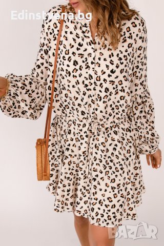 Дамска рокля с леопардов десен, снимка 3 - Рокли - 40527276