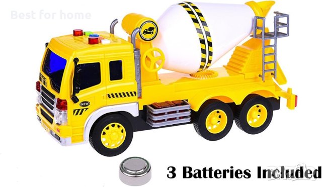 Камион миксер за цимент със светлини и звук 1:16 Push & Go Фрикционна играчка за момчета и момичета