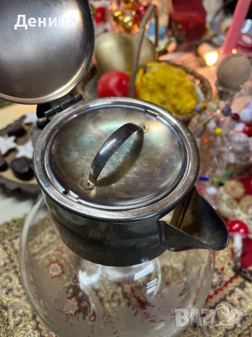 Най-красивата кана за лимонада, която съм имала късмет да намеря.♥️ Посребрен капак и вътрешна съд , снимка 9 - Други - 52854400