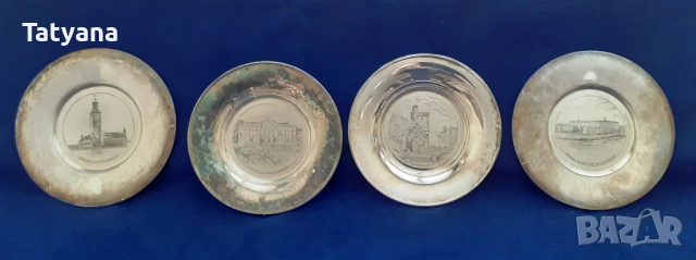 Винтидж Скандинавски сребърни чинии, снимка 8 - Антикварни и старинни предмети - 52612464