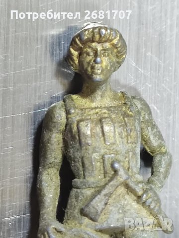 Позлатена фигура , снимка 3 - Антикварни и старинни предмети - 39598376