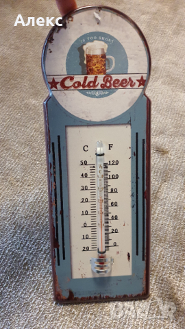 Метална ретро табела–Термометър, 29см, снимка 4 - Градински мебели, декорация  - 36502379