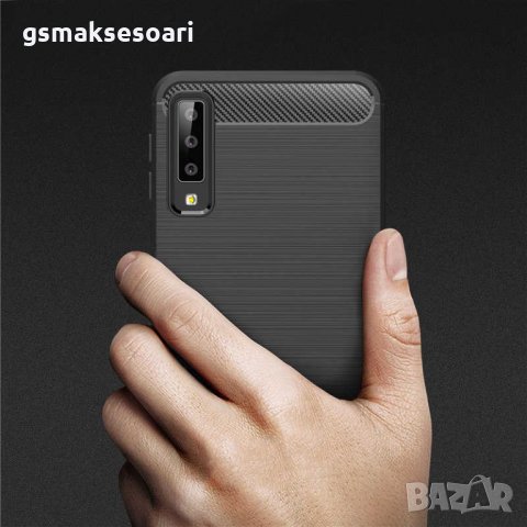 Samsung Galaxy A7 2018 - Удароустойчив Кейс Гръб CARBON, снимка 4 - Калъфи, кейсове - 35062702