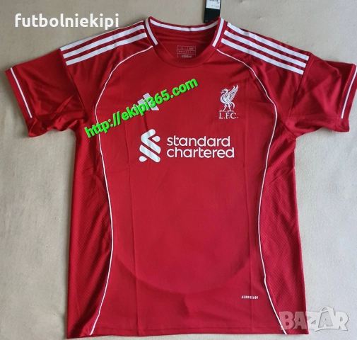 % Ливърпул титулярна червена тениска 2025/26
