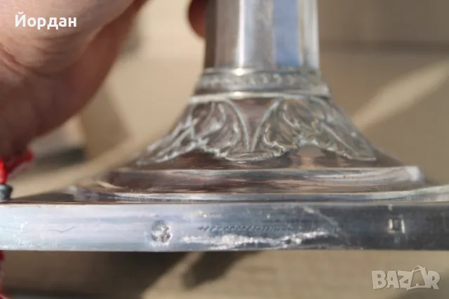 Сребърни свещници, снимка 11 - Антикварни и старинни предмети - 49483729