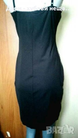 Луксозна двупластова френска рокля в черно и златисто👗🌹M/L👗🌹арт.022, снимка 3 - Рокли - 33214899