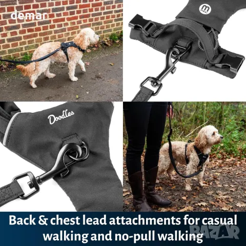 Нагръдник Mikki Doodles за кучета, регулируем, катарами с бързо освобождаване, Medium, снимка 9 - За кучета - 49586441