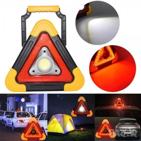 Лед акумулаторен авариен COB триъгълник LED прожектор със соларно зареждане, снимка 7 - Соларни лампи - 33198047
