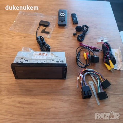 1 DIN Автомобилно радио с CarPlay / Android Auto и камера за заден ход, снимка 7 - Аксесоари и консумативи - 51997019