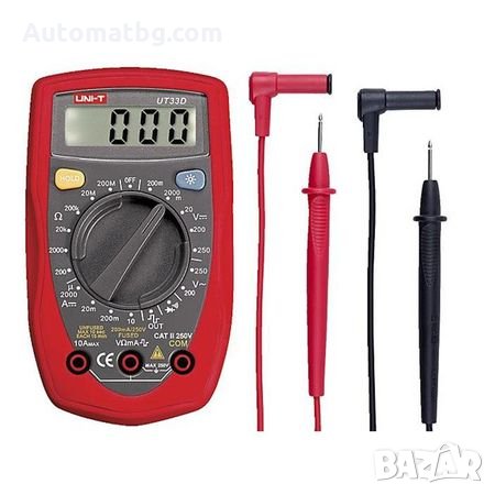 Мултицет със зумер UT-33D VAC/VDC | ADC | OHM, снимка 2 - Друга електроника - 27684582