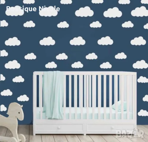 Стикер за стена "Облачен Рай: 46 Облачета за Детска Стая" , снимка 6 - Други - 48002118