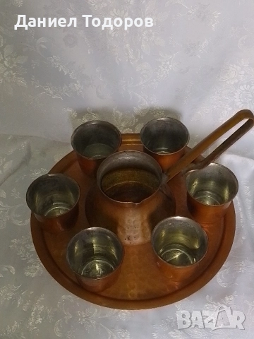 Стар Меден Сервиз за - Кафе , Вино, Ракия - 8 части, снимка 11 - Декорация за дома - 52367108