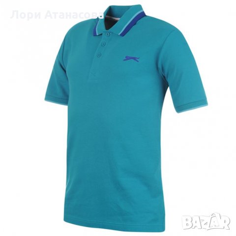 Slazenger Мъжка Блуза С Яка Plain Polo Shirt Mens, снимка 4 - Тениски - 28485309
