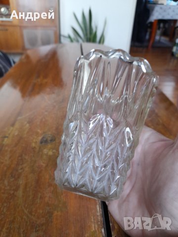 Стара стъклена ваза #11, снимка 3 - Вази - 44086672