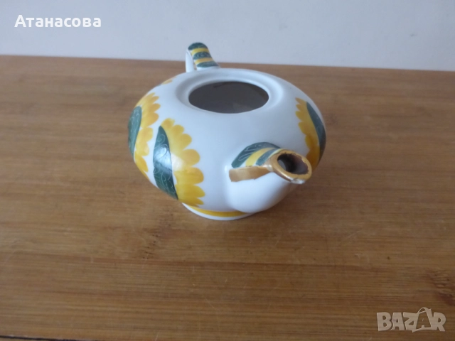 Украински порцеланов мини чайник чайниче 1970 г, снимка 7 - Аксесоари за кухня - 52496711