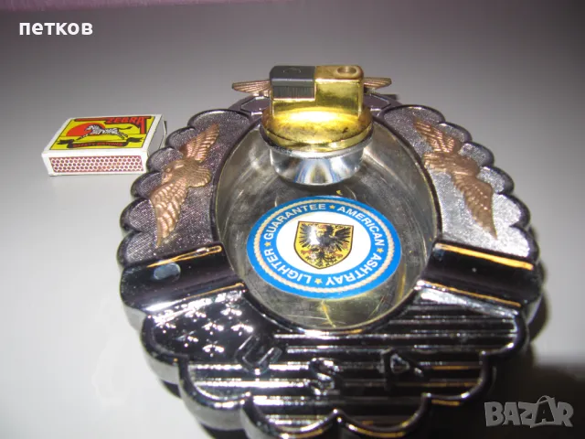 метален пепелник със запалка- Made in USA, снимка 11 - Колекции - 47569640