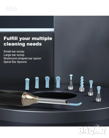 Комплект за премахване на ушна кал,почистващ препарат за уши с камера, снимка 11 - Друга електроника - 51450271