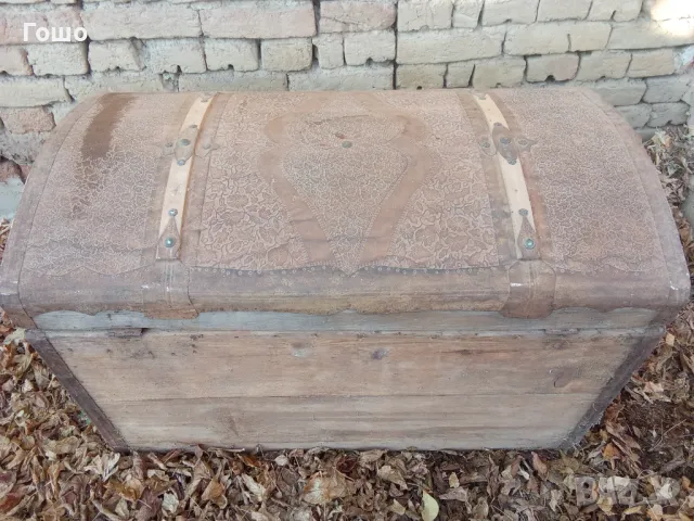 Стар дървен сандък., снимка 5 - Колекции - 48002047