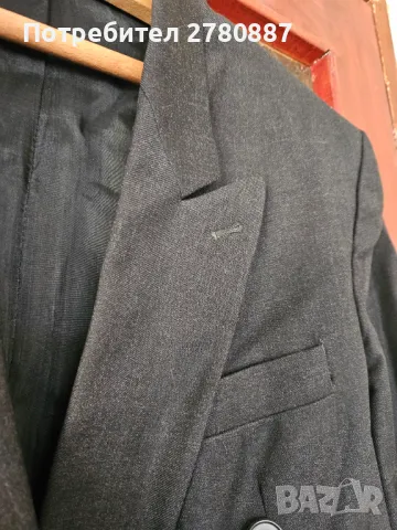 Мъжко вълнено сако тъмно сиво , снимка 5 - Сака - 49545529