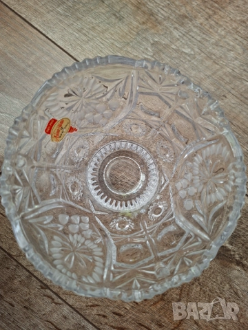 Винтидж немска бонбониера/купа от оловен кристал Anna Hutte Bleikristall 24% - , снимка 4 - Антикварни и старинни предмети - 52902649