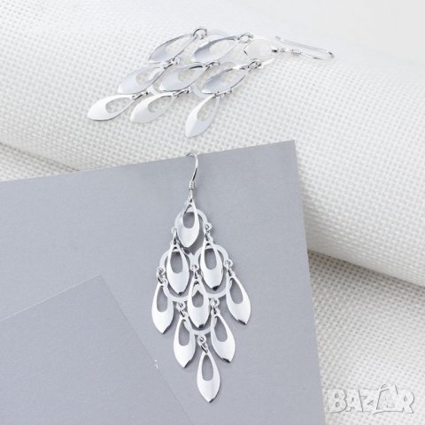 Сребърни Обеци Деси - 925 печат сребро BA219, снимка 7 - Обеци - 28147697