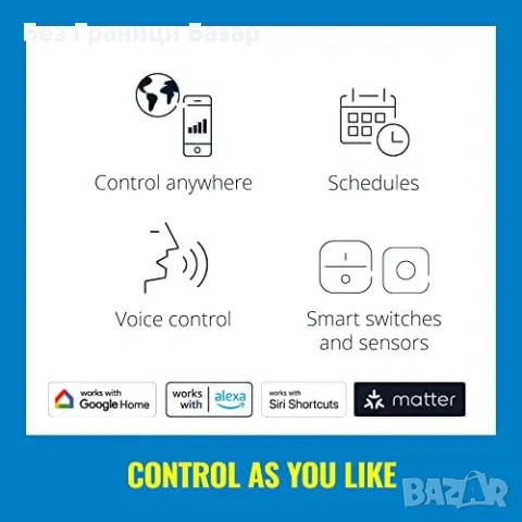 Нова Умна WiZ GU10 LED крушка - Цветове и Гласов Контрол за осветление, снимка 4 - Крушки - 48244463