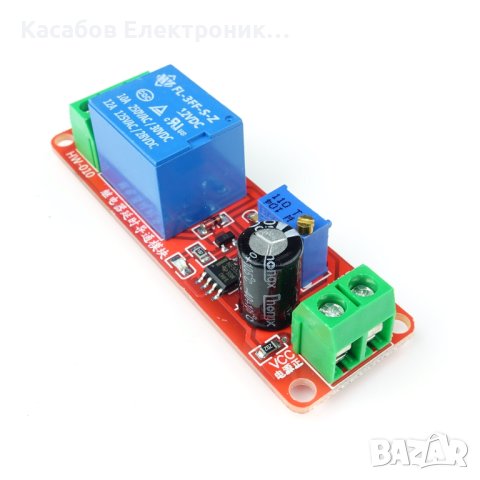 Реле за време NE555 12V 10A, снимка 4 - Друга електроника - 43533011