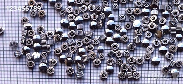 Хромирани ( бели) коронки за часовници 100 гр, около 215 бр, снимка 5 - Мъжки - 38805892