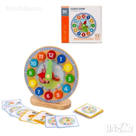 Дървен сортер,часовник,образователна игра, снимка 5 - Образователни игри - 48869530