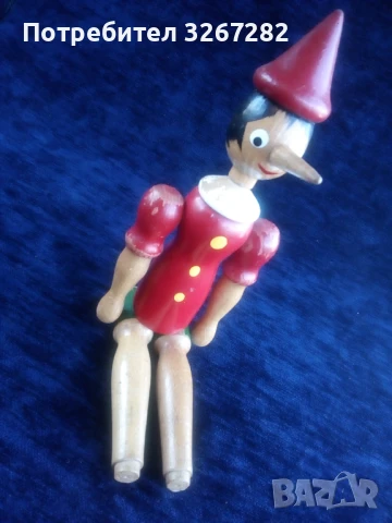 Палячо,Кукла,Пинокио,Дърво,Старинна, снимка 10 - Антикварни и старинни предмети - 50999264