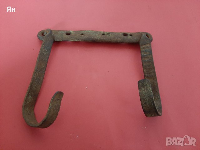 Стари Ретро Комплект Куки от Ковано Желязо на Стойка-100г. , снимка 3 - Други ценни предмети - 43658921