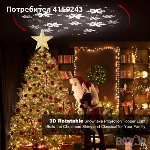 3D прожектор за Елха 6 Визии - Звезда ТОП ПРОДУКТ ЗА 2025, снимка 2 - Други стоки за дома - 52644238