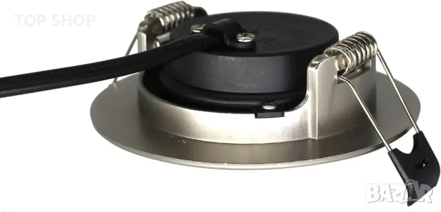 sanlumia 6 бр. LED лампа за вграждане IP44 7W 600lm, 6400K студено бяло, покритие от сатениран никел, снимка 2 - Лед осветление - 49511624