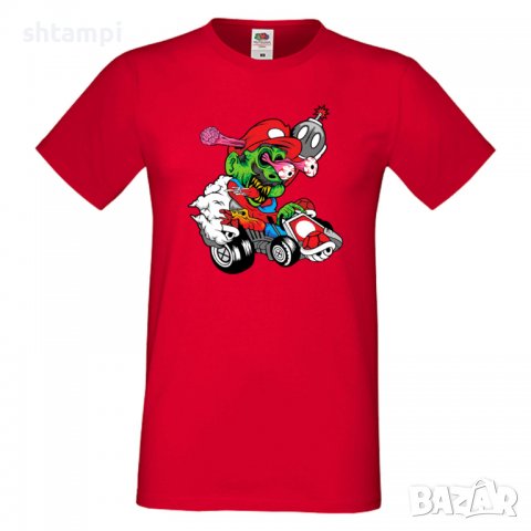 Мъжка тениска Mario Cart Zombie 3 Игра,Изненада,Подарък,Празник,Повод, снимка 7 - Тениски - 37236088